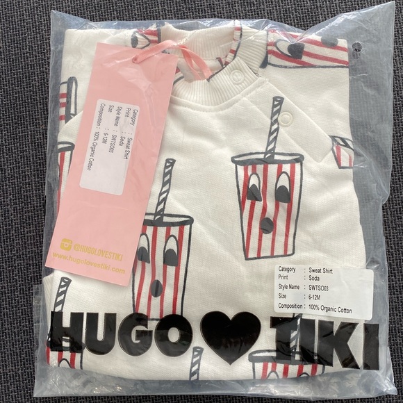 Hugo Loves Tiki Soda Sweatshirt NWT - Picture 2 of 2